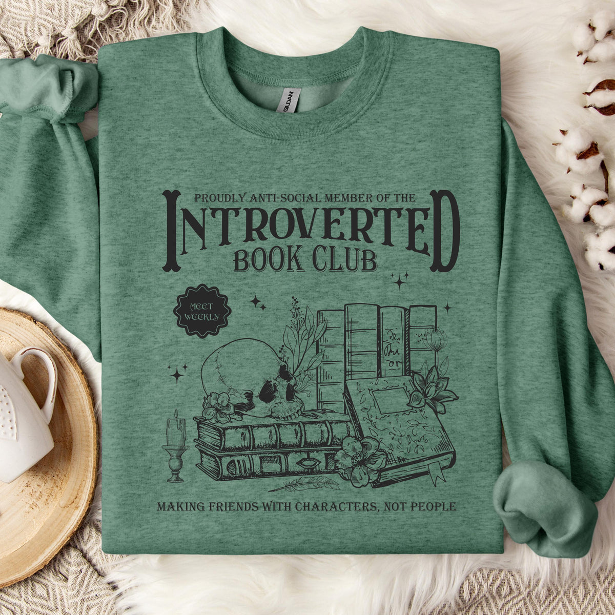 Introverted Book Club Sweatshirt, Book Lover Sweatshirt, Reading Sweatshirt, Introvert Reader Gift