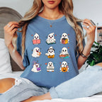 Ghost Reading Shirt, Book Lover Halloween Shirt, Cute Ghost Book Tee, Spooky Reader Shirt, Reading Ghosts Tee, Bookish Fall Shirt