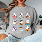 Ghost Reading Sweatshirt, Book Lover Halloween Sweatshirt, Cute Ghost Book Crewneck, Spooky Reader Sweatshirt, Bookish Fall Pullover