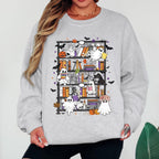 Ghost Bookshelf Sweatshirt, Halloween Book Lover Sweatshirt, Spooky Library Crewneck, Cute Reading Ghost Sweatshirt, Bookish Fall Pullover