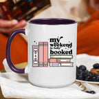 My Weekend Is Fully Booked Mug, Book Lover Coffee Mug, Reader Mug, Bookworm Gift, Library Lover Mug, Reading Coffee Cup