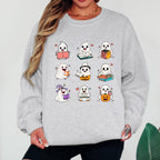 Ghost Reading Sweatshirt, Book Lover Halloween Sweatshirt, Cute Ghost Book Crewneck, Spooky Reader Sweatshirt, Bookish Fall Pullover
