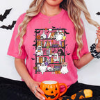 Ghost Bookshelf Shirt, Halloween Book Lover Shirt, Spooky Library Tee, Cute Reading Ghost Shirt, Bookish Halloween Tee, Fall Reader Shirt