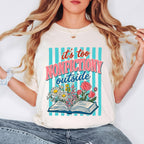 It’s Too Nonfictiony Outside Shirt, Funny Reader T Shirt, Book Lover Graphic Tee, Floral Book Shirt, Reading Shirt for Book Lovers