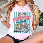 It’s Too Nonfictiony Outside Shirt, Funny Reader T Shirt, Book Lover Graphic Tee, Floral Book Shirt, Reading Shirt for Book Lovers