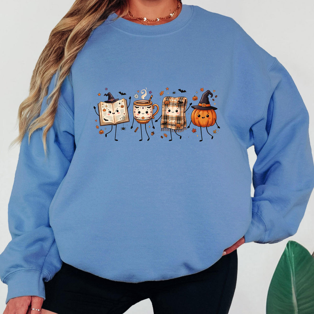 Halloween Fall Book Lover Sweatshirt, Cozy Fall Reading Crewneck, Cute Pumpkin Book Coffee Sweatshirt, Spooky Season Reader